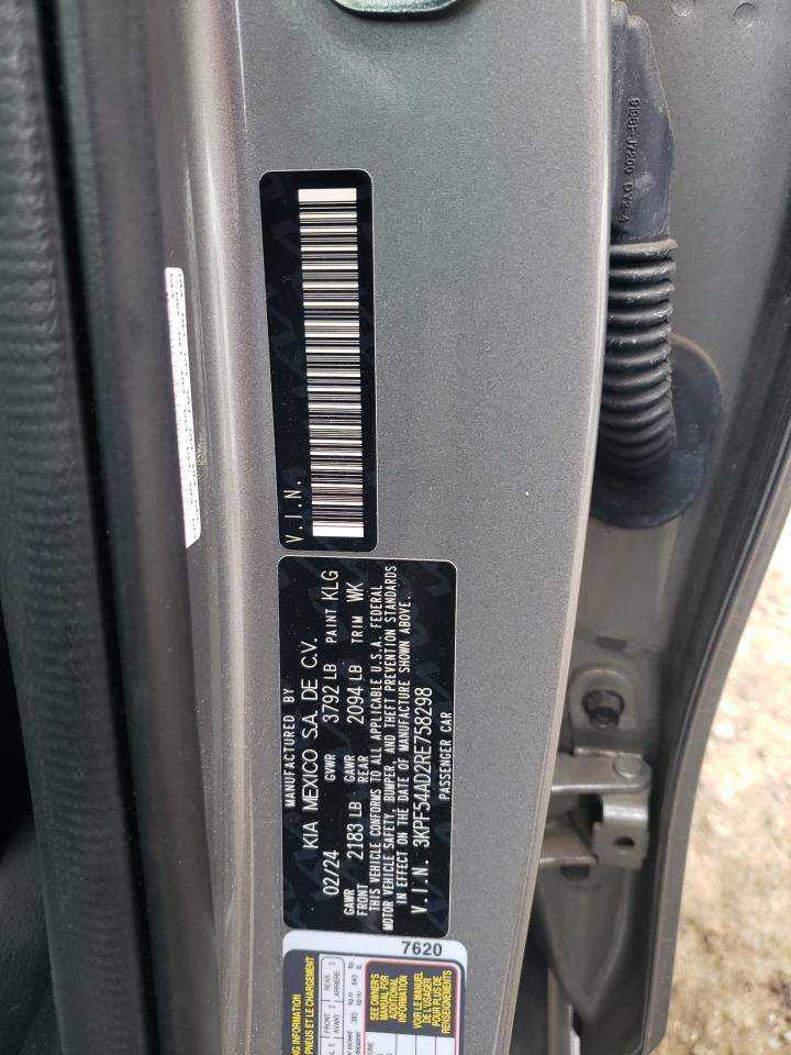 2024 KIA FORTE GT LINE VIN:3KPF54AD2RE758298