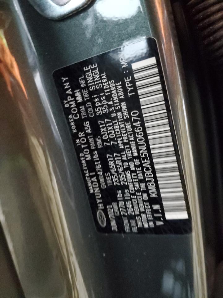 2022 HYUNDAI TUCSON SEL VIN:1FT7W2BT0KEC95610