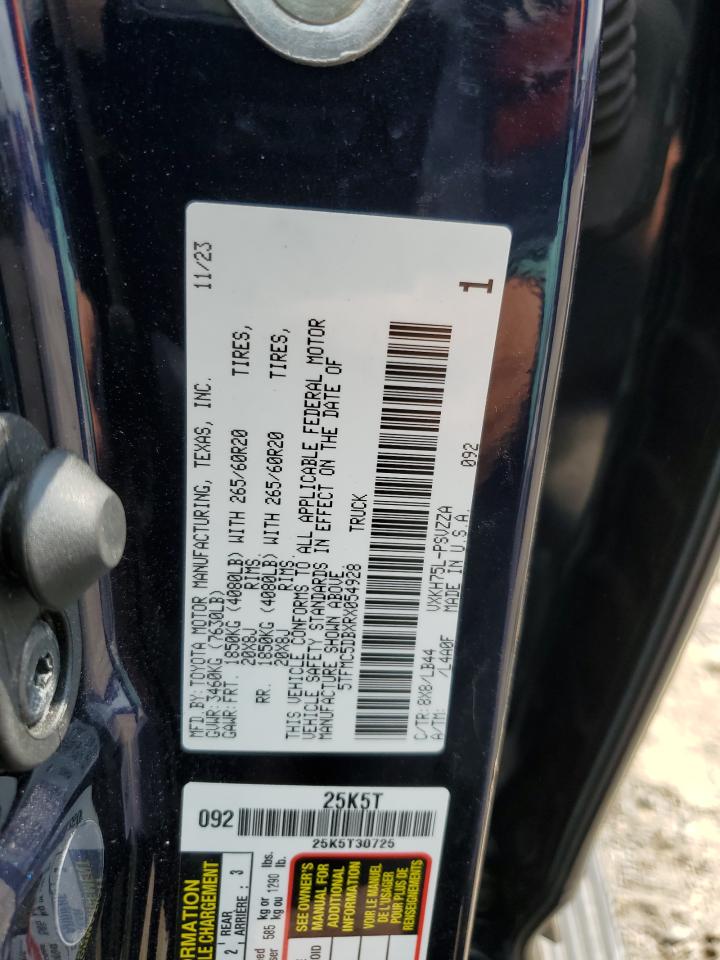 2024 TOYOTA TUNDRA CREWMAX PLATINUM VIN:5TFMC5DBXRX054928