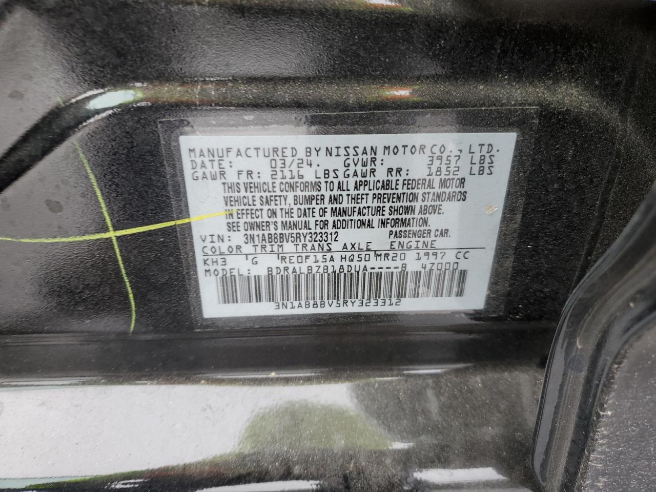 2024 NISSAN SENTRA S VIN:3N1AB8BV5RY323312