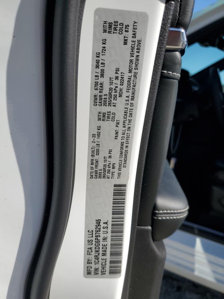 2023 JEEP GRAND CHEROKEE L OVERLAND VIN:1C4RJKDG6P8762946
