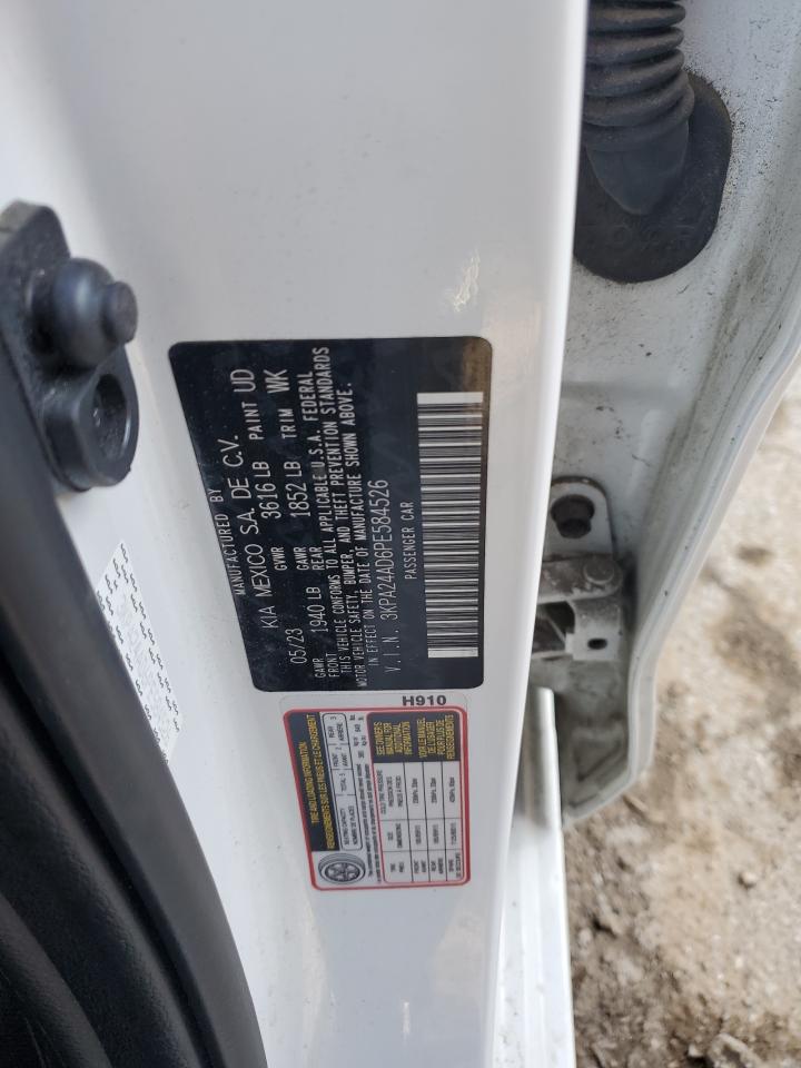 2023 KIA RIO LX VIN:3KPA24AD6PE584526