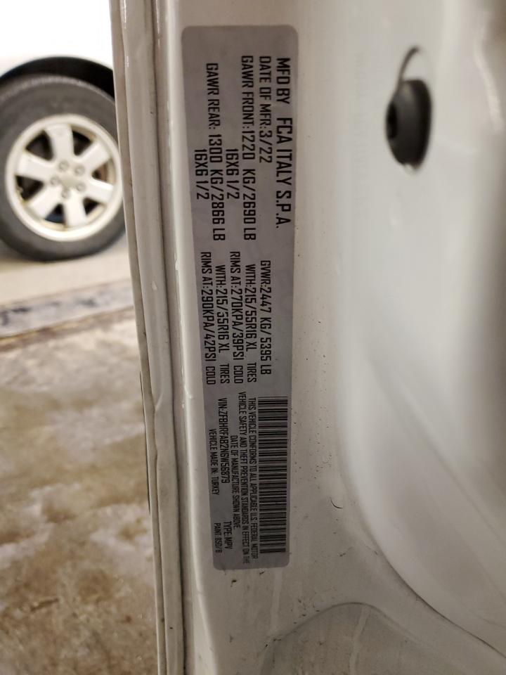 2022 RAM PROMASTER CITY TRADESMAN VIN:ZFBHRFAB2N6W56879