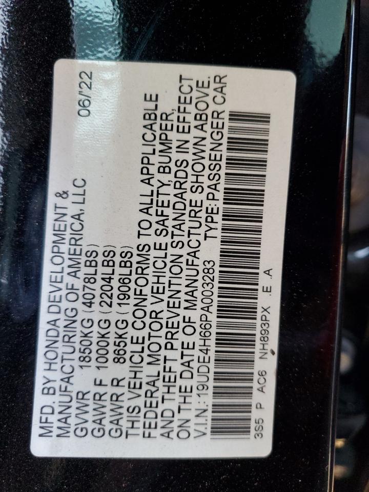 2023 ACURA INTEGRA A-SPEC TECH VIN:19UDE4H66PA003283