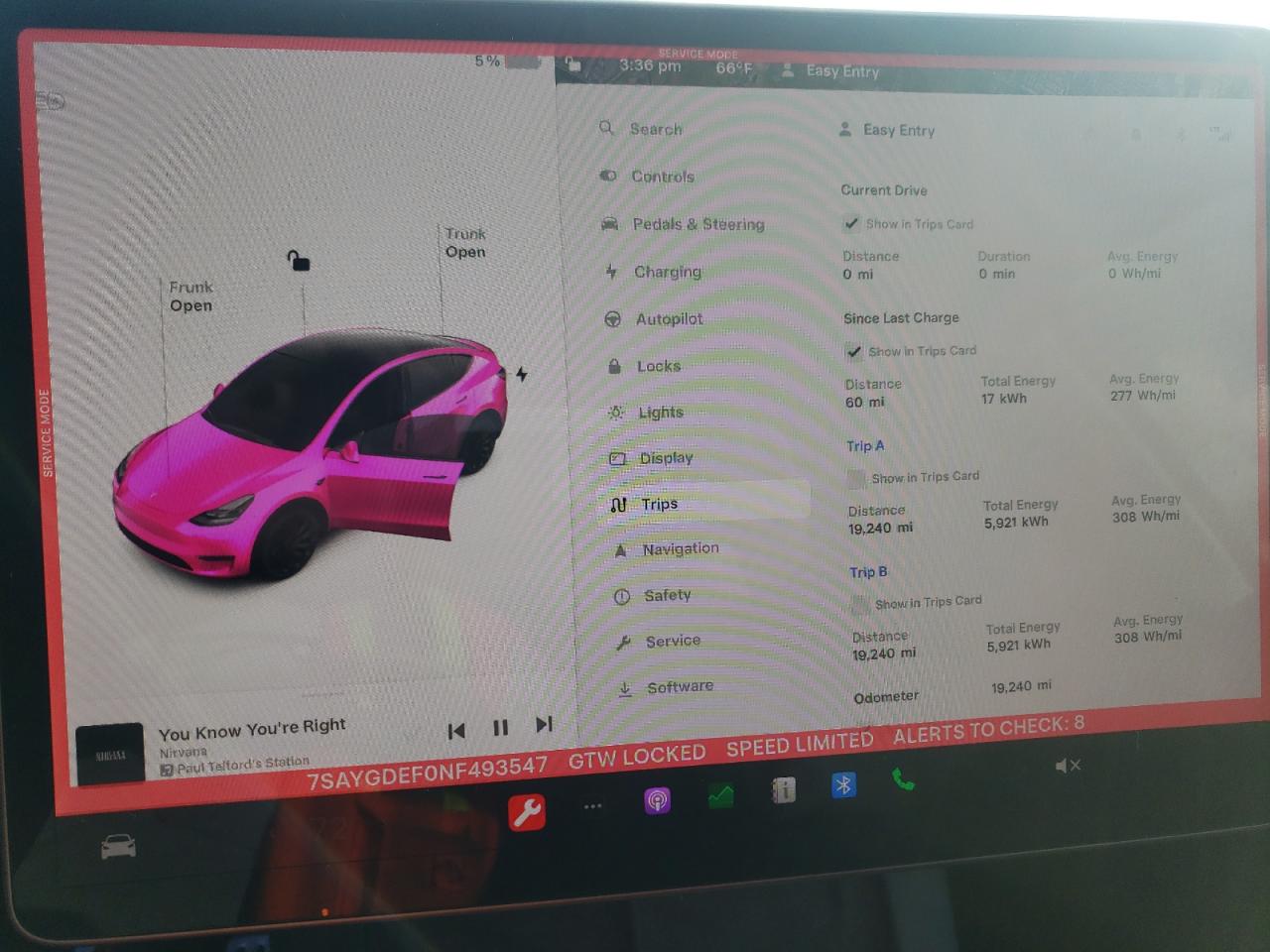 2022 TESLA MODEL Y  VIN:7SAYGDEF0NF493547