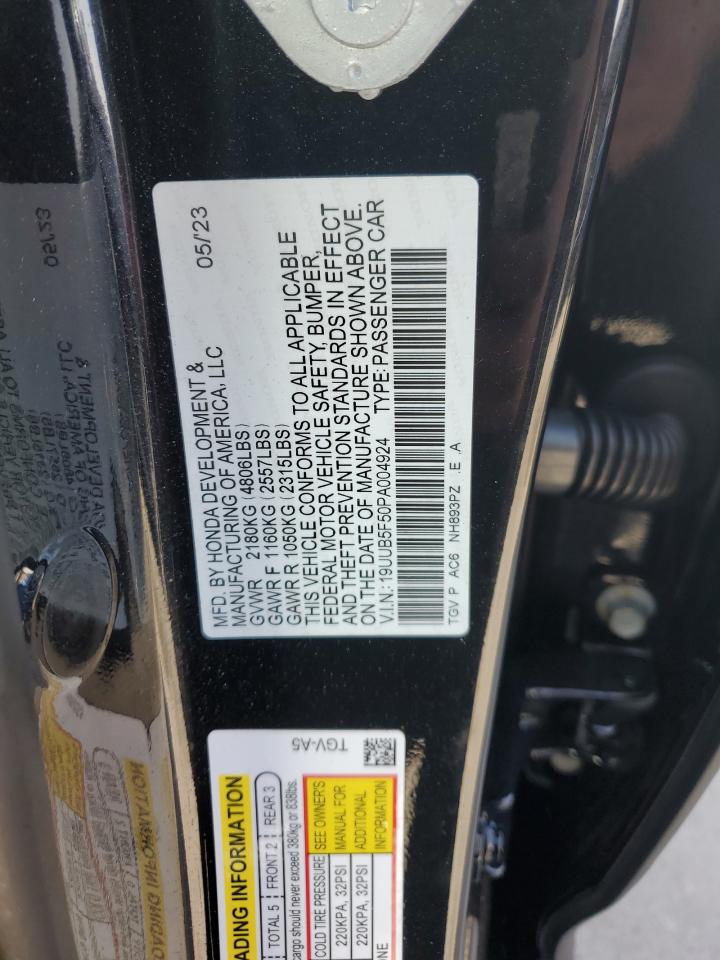 2023 ACURA TLX TECH A VIN:19UUB5F50PA004924