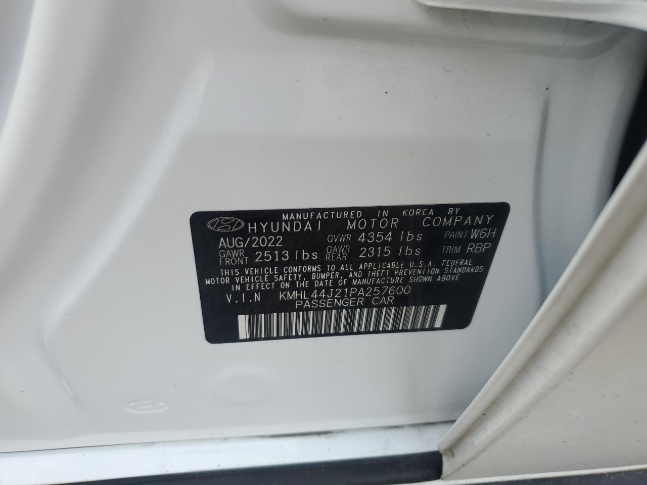 2023 HYUNDAI SONATA SEL PLUS VIN:KMHL44J21PA257600