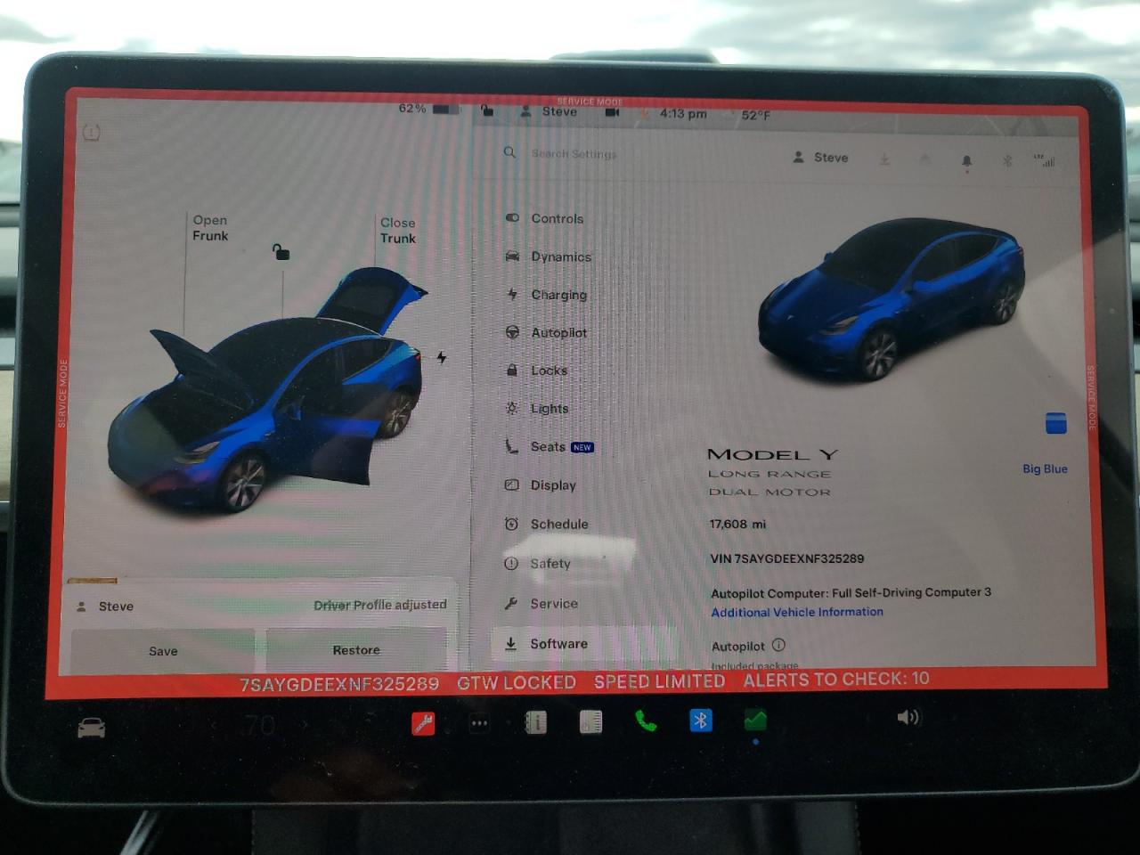 2022 TESLA MODEL Y  VIN:7SAYGDEEXNF325289