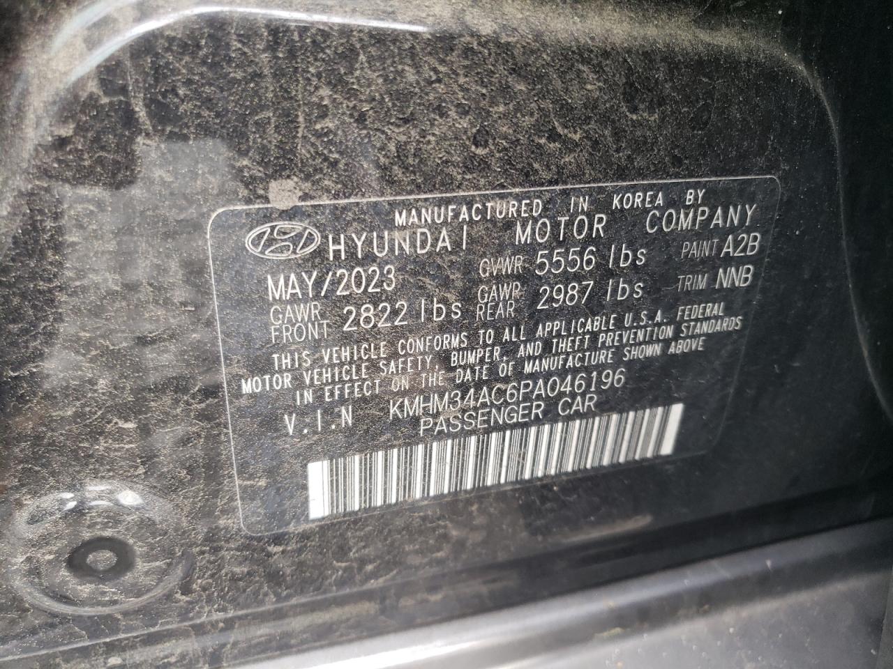 2023 HYUNDAI IONIQ 6 SEL VIN:KMHM34AC6PA046196