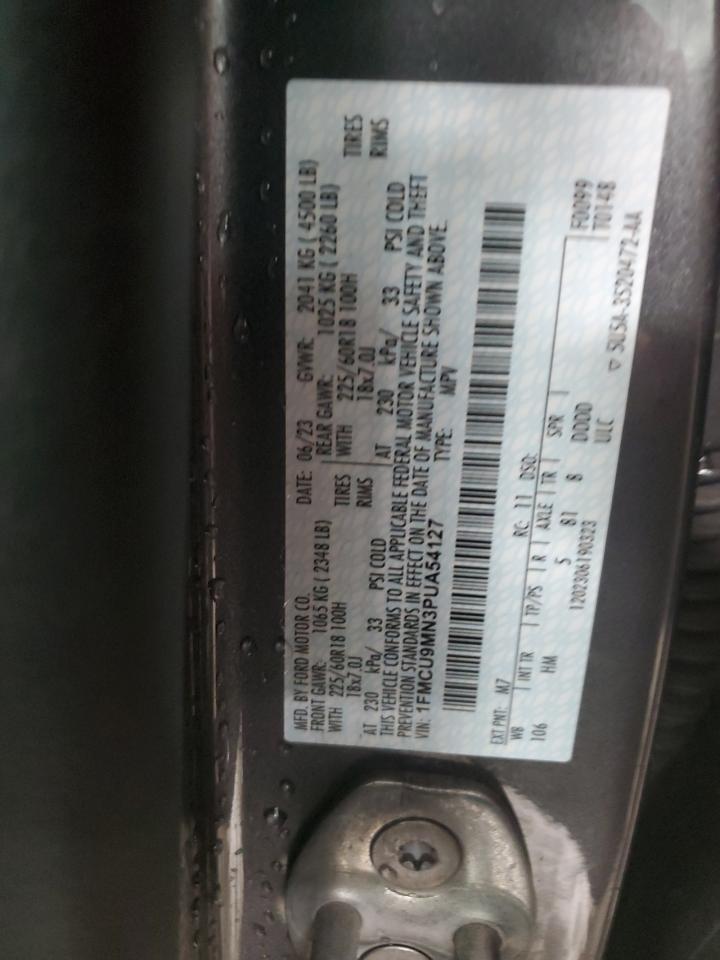 2023 FORD ESCAPE ST LINE VIN:1FMCU9MN3PUA54127