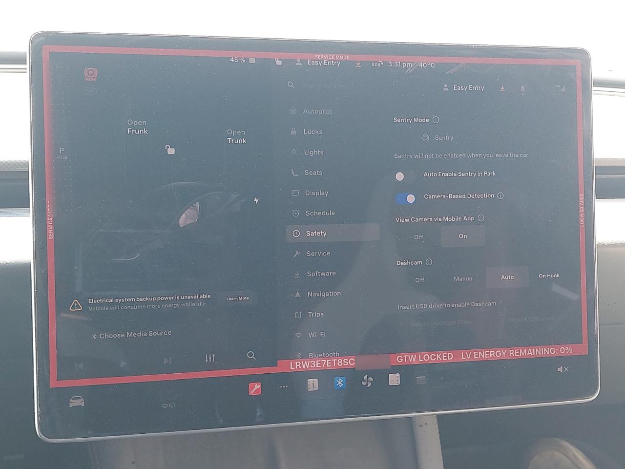 2025 TESL MODEL 3 VIN:LRW3E7ET8SC******