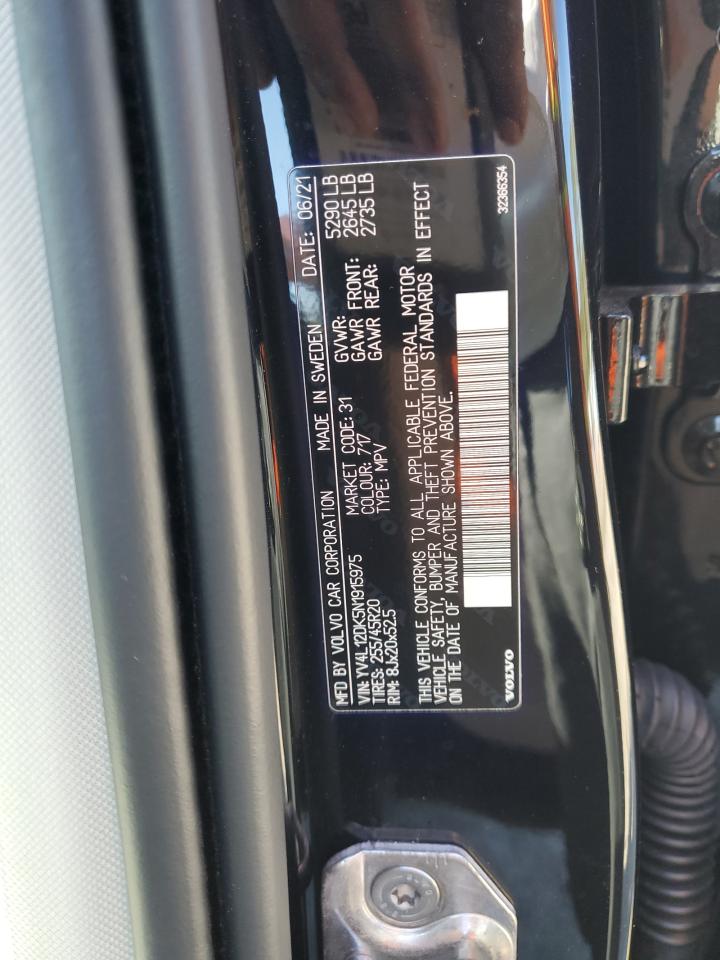 2022 VOLVO XC60 B5 MOMENTUM VIN:YV4L12DK5N1915975