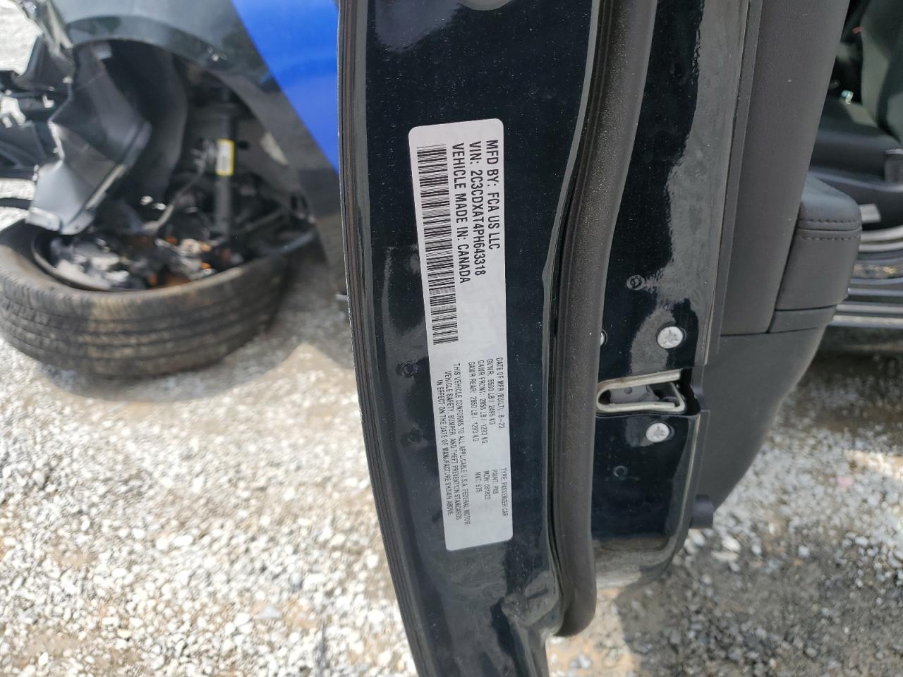 2023 DODGE CHARGER POLICE VIN:2C3CDXAT4PH643318