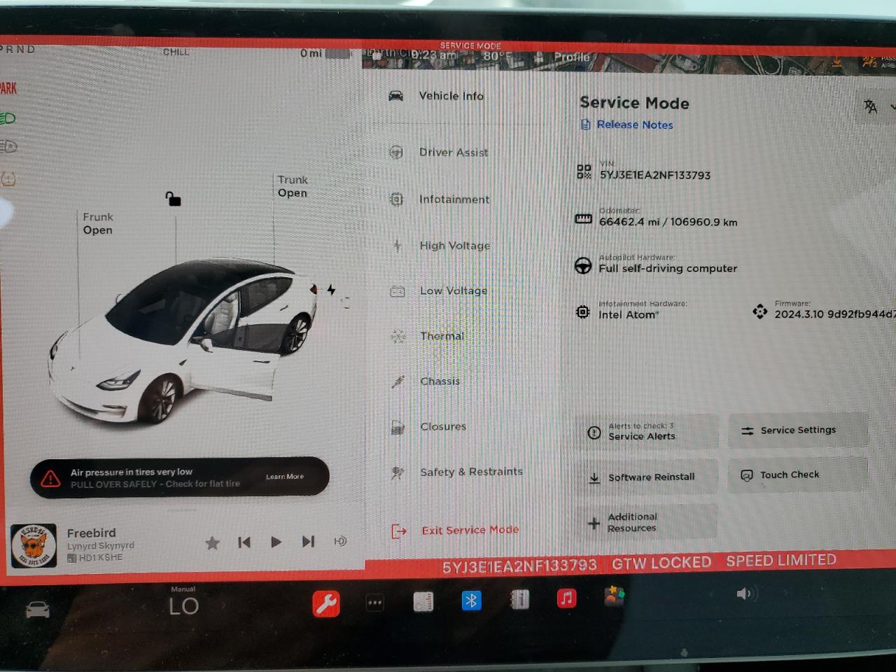 2022 TESLA MODEL 3 VIN:5YJ3E1EA2NF133793