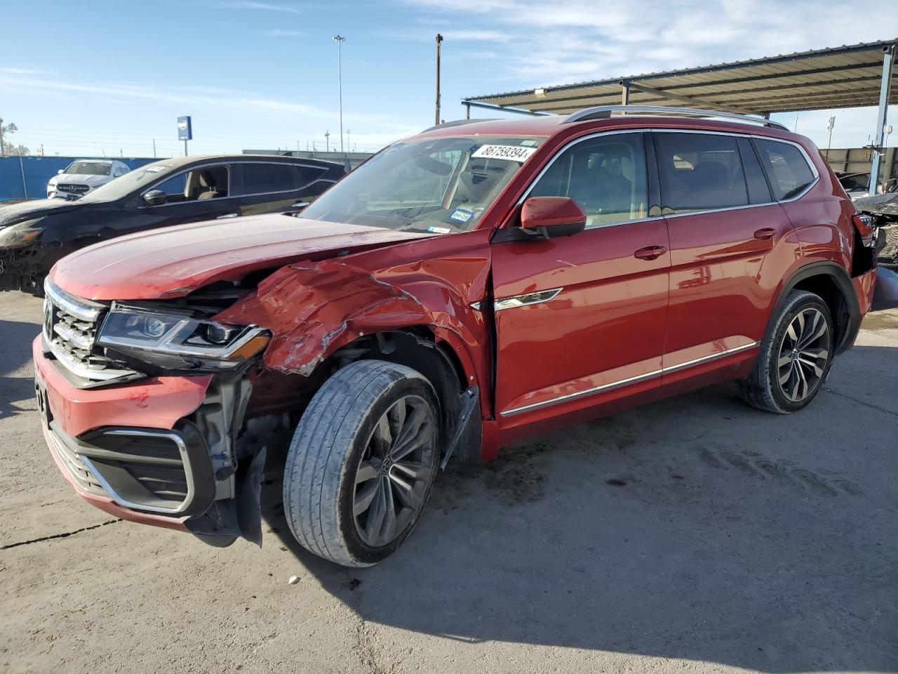 2022 VOLKSWAGEN ATLAS SEL PREMIUM R-LINE VIN:1V2FR2CAXNC533378