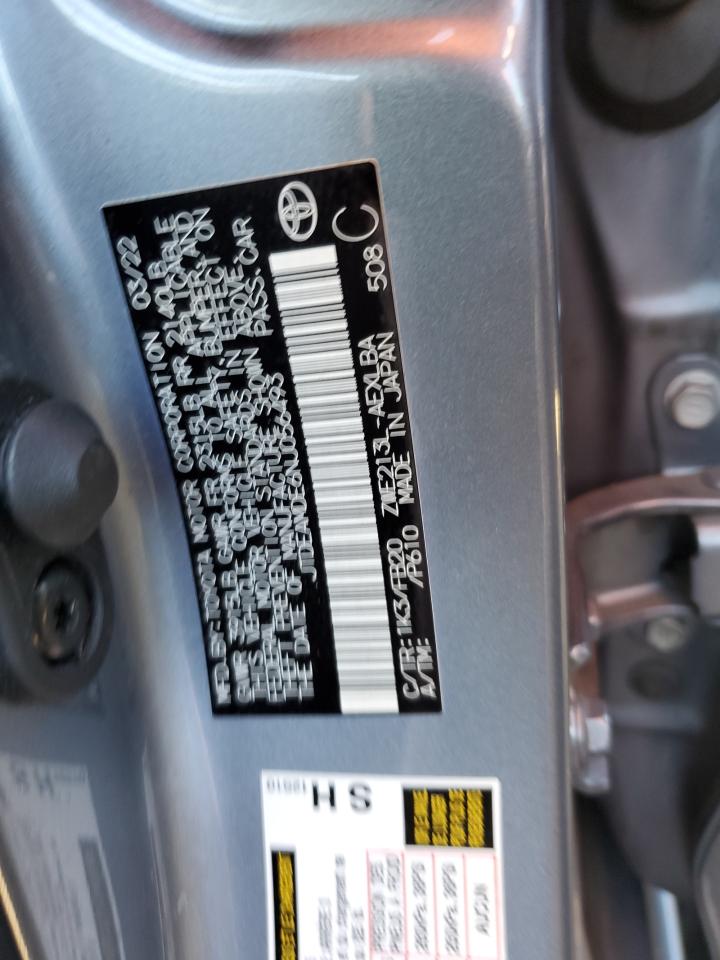 2022 TOYOTA COROLLA LE VIN:JTDEAMDE6NJ056493