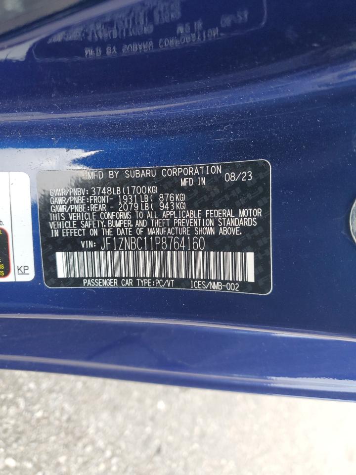 2023 TOYOTA GR 86  VIN:JF1ZNBC11P8764160