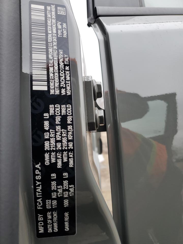 2022 JEEP RENEGADE TRAILHAWK VIN:ZACNJDC1XNPN79141