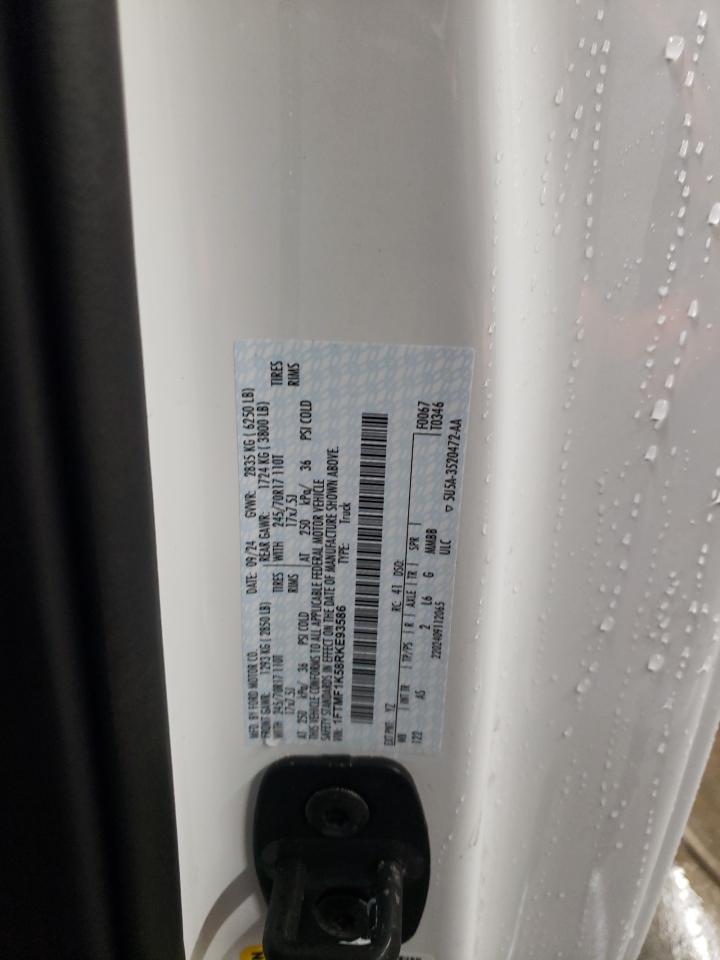 2024 FORD F150 XL VIN:1FTMF1K58RKE93586
