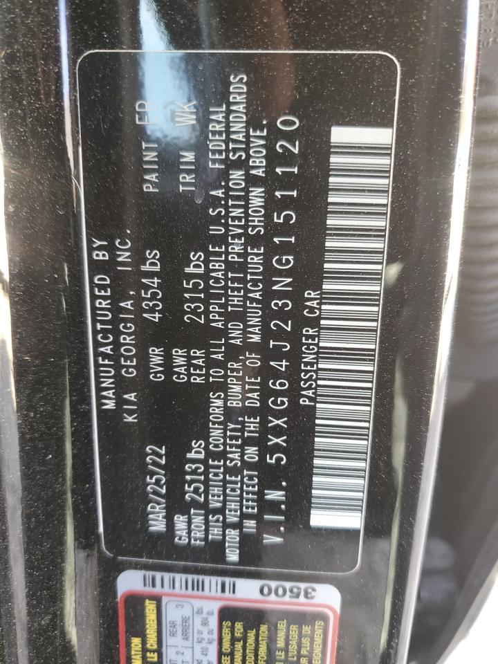 2022 KIA K5 GT LINE VIN:5XXG64J23NG151120