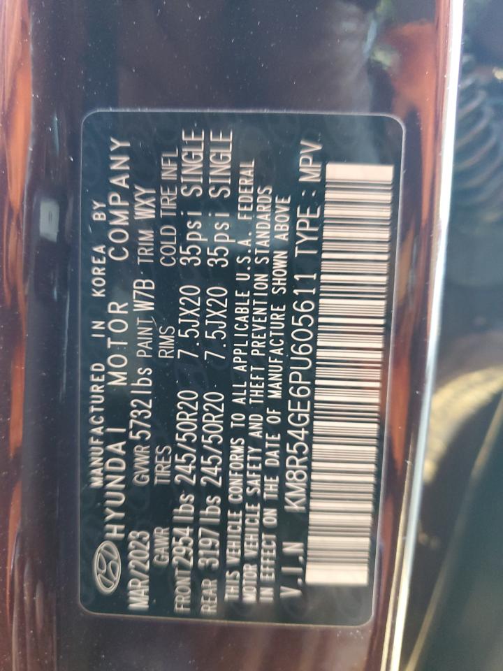 2023 HYUNDAI PALISADE LIMITED VIN:KM8R54GE6PU605611