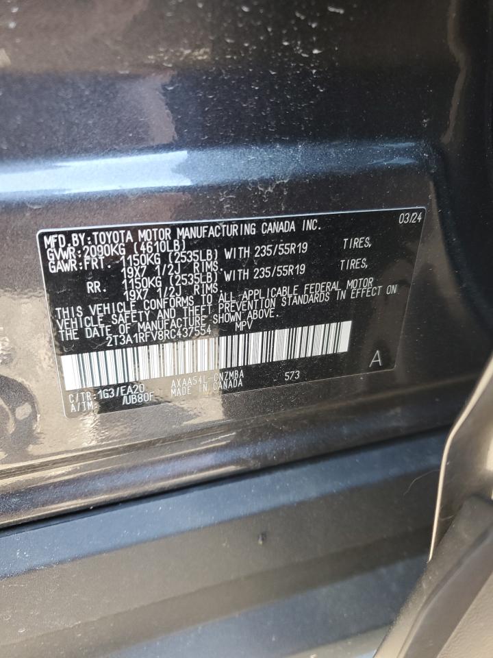 2024 TOYOTA RAV4 XLE PREMIUM VIN:2T3A1RFV8RC437554