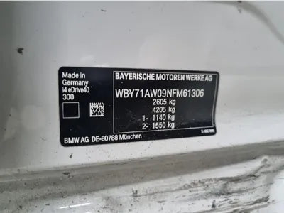 2022 BMW i4 WBY71AW09NFM61306 VIN:WBY71AW09NFM61306