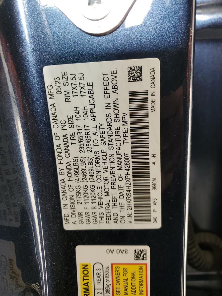 2023 HONDA CR-V LX VIN:2HKRS4H2XPH428007
