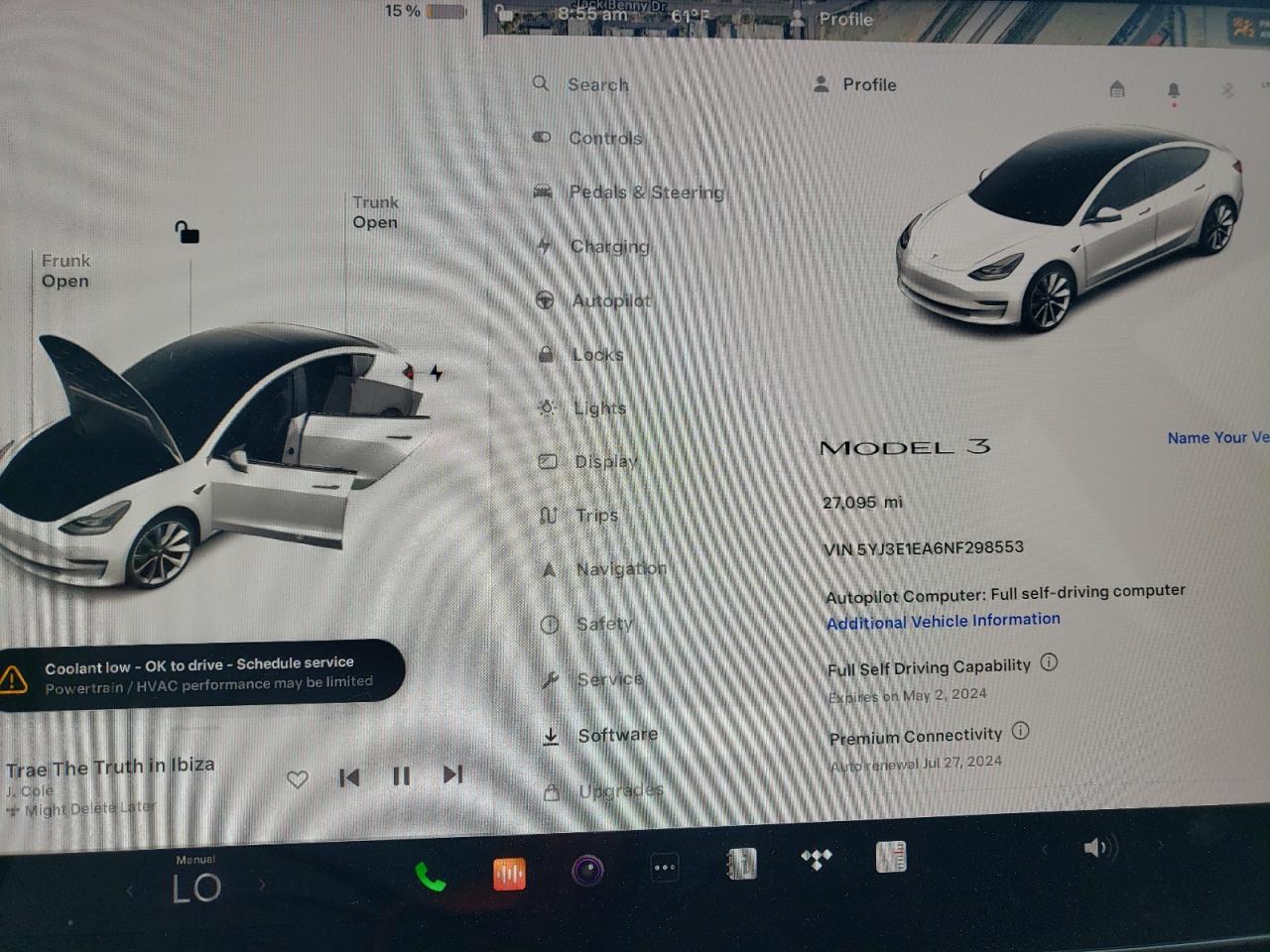 2022 TESLA MODEL 3  VIN:5YJ3E1EA6NF298553