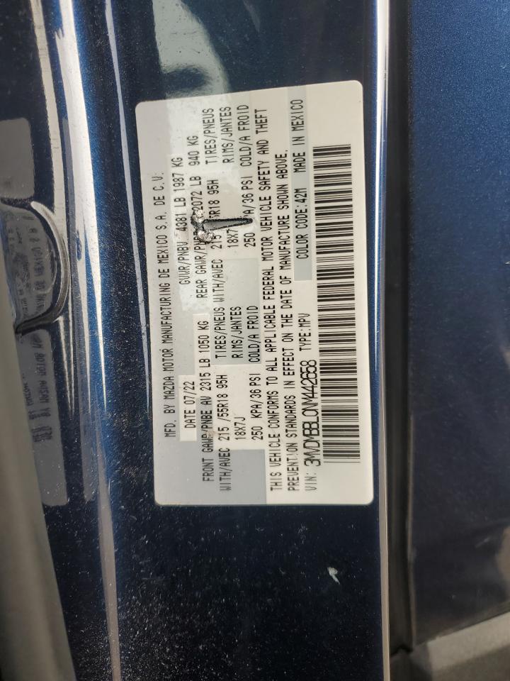 2022 MAZDA CX-30 SELECT VIN:3MVDMBBL0NM442658