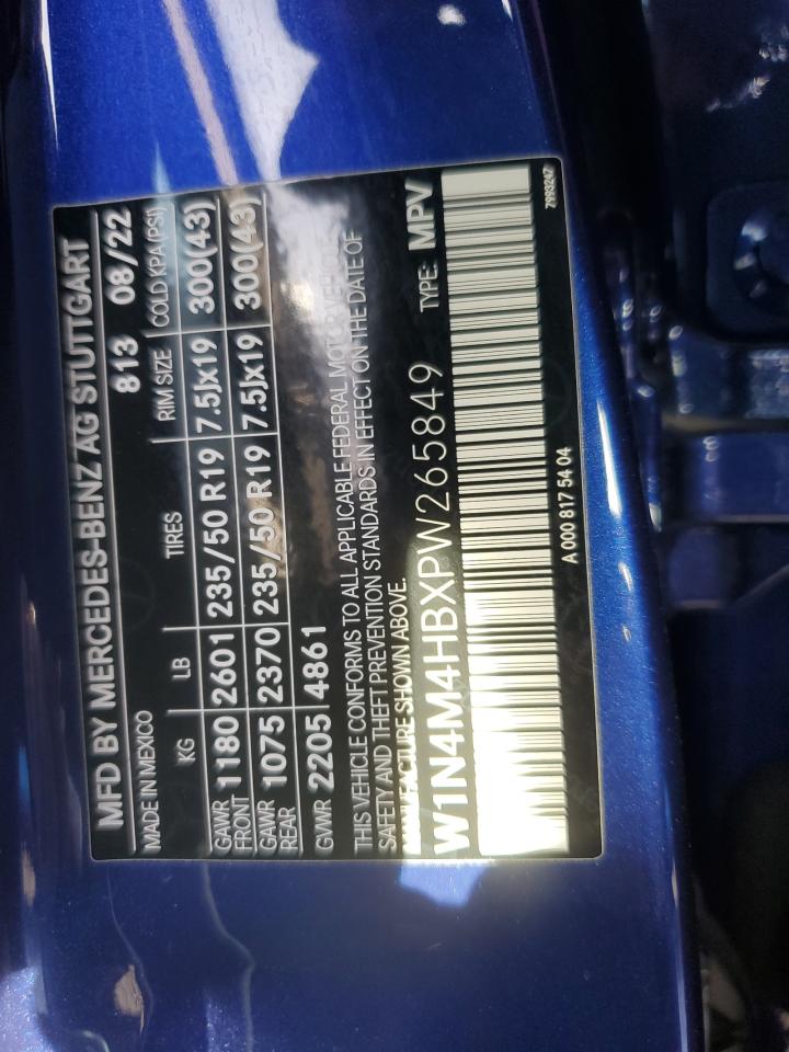 2023 MERCEDES-BENZ GLB 250 4MATIC VIN:W1N4M4HBXPW265849