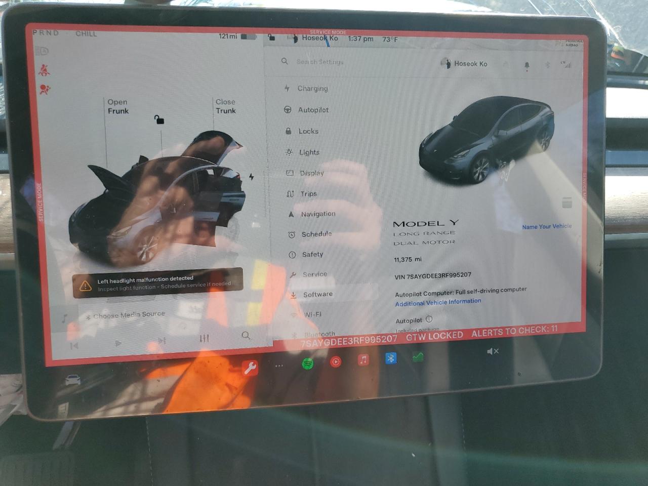2024 TESLA MODEL Y  VIN:7SAYGDEE3RF995207