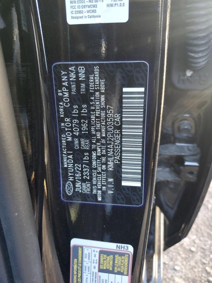 2023 HYUNDAI ELANTRA LIMITED VIN:KMHLN4AJ2PU035957