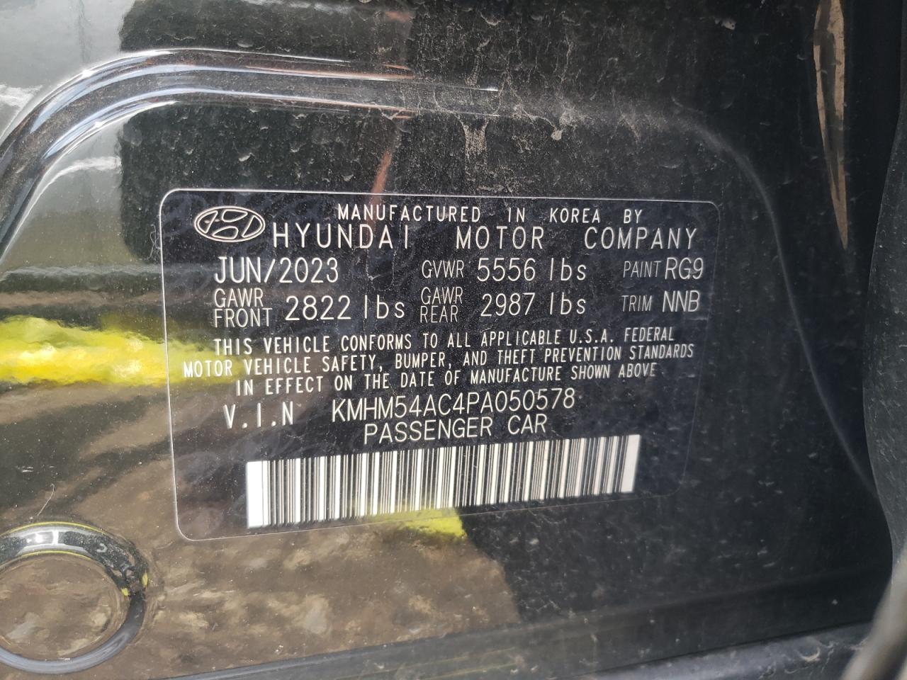 2023 HYUNDAI IONIQ 6 LIMITED VIN:KMHM54AC4PA050578