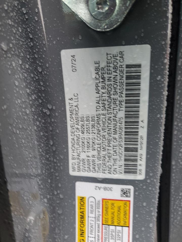 2024 HONDA ACCORD HYBRID SPORT VIN:1HGCY2F53RA081475