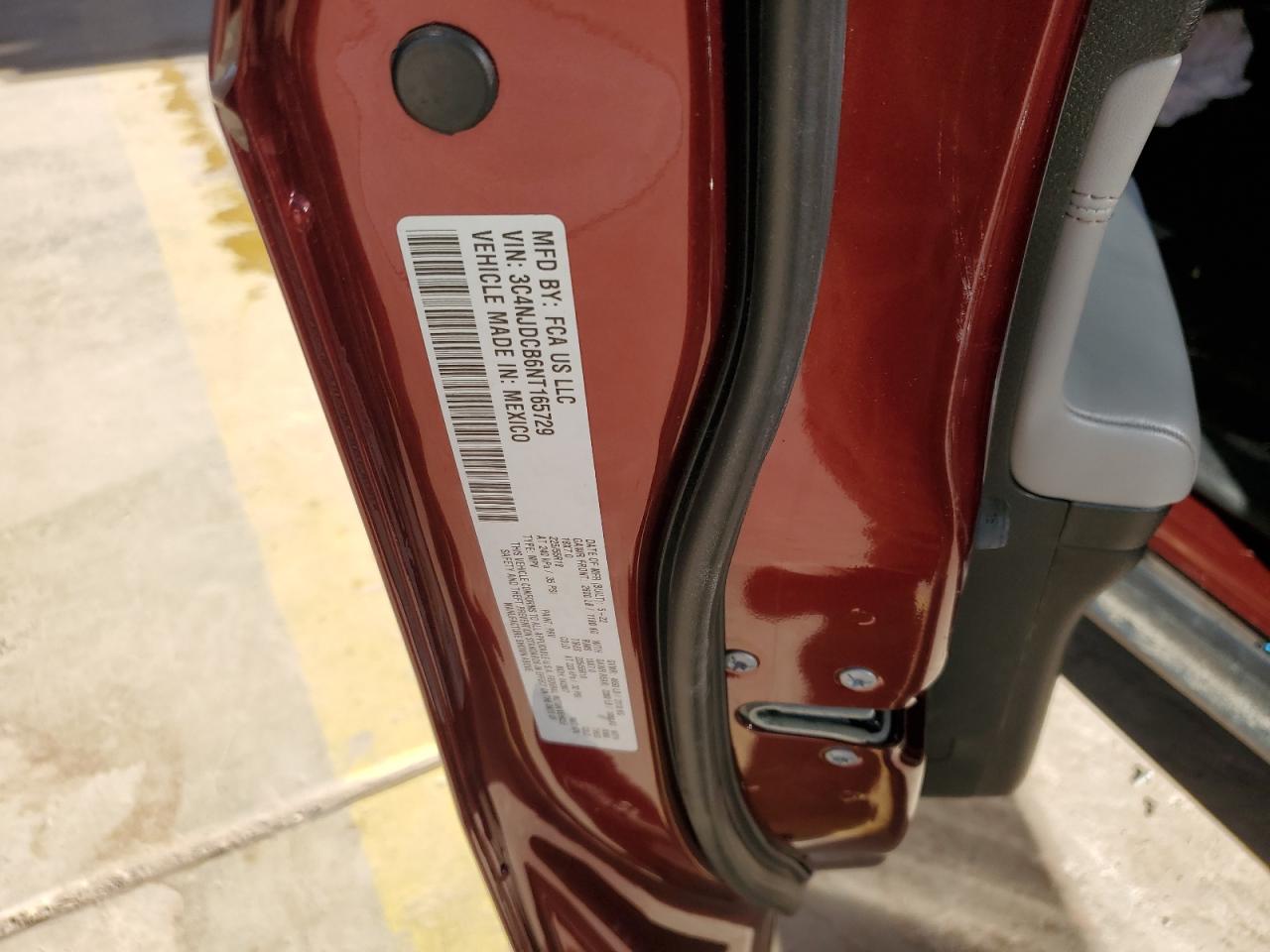 2022 JEEP COMPASS LIMITED VIN:3C4NJDCB6NT165729