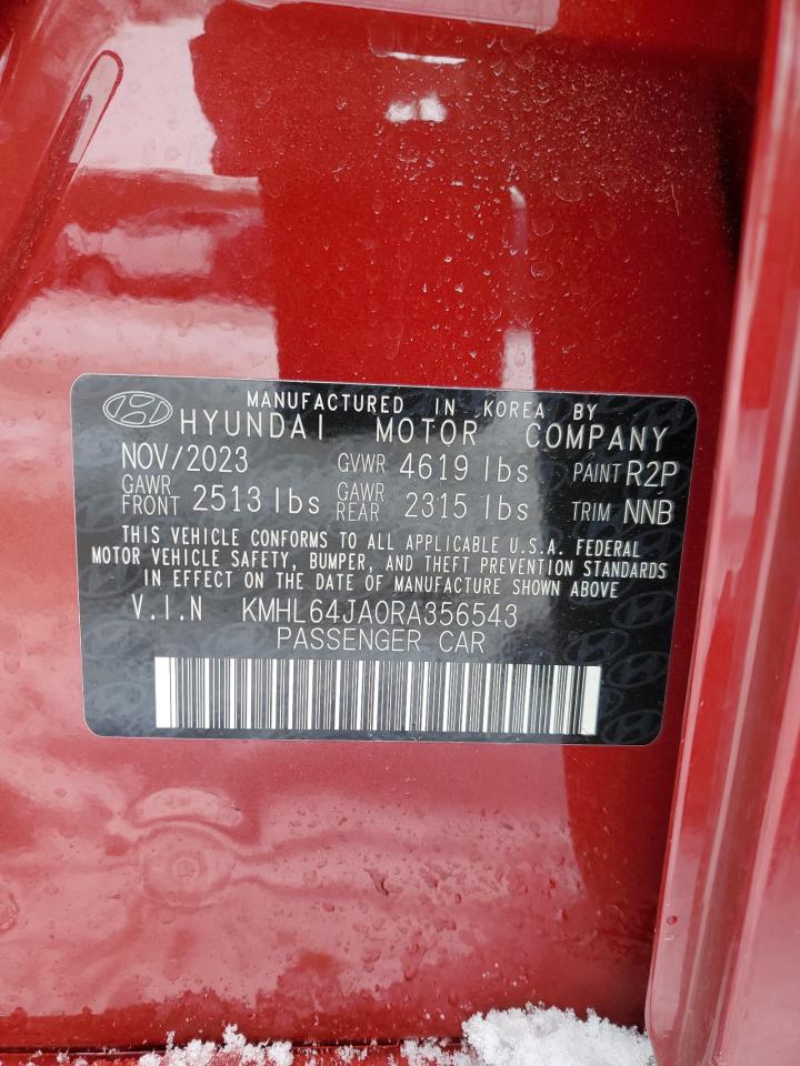 2024 HYUNDAI SONATA SEL VIN:KMHL64JA0RA356543