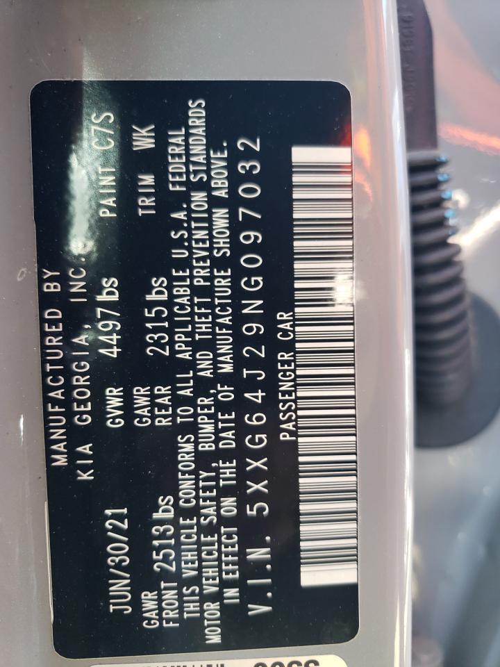 2022 KIA K5 GT LINE VIN:5XXG64J29NG097032