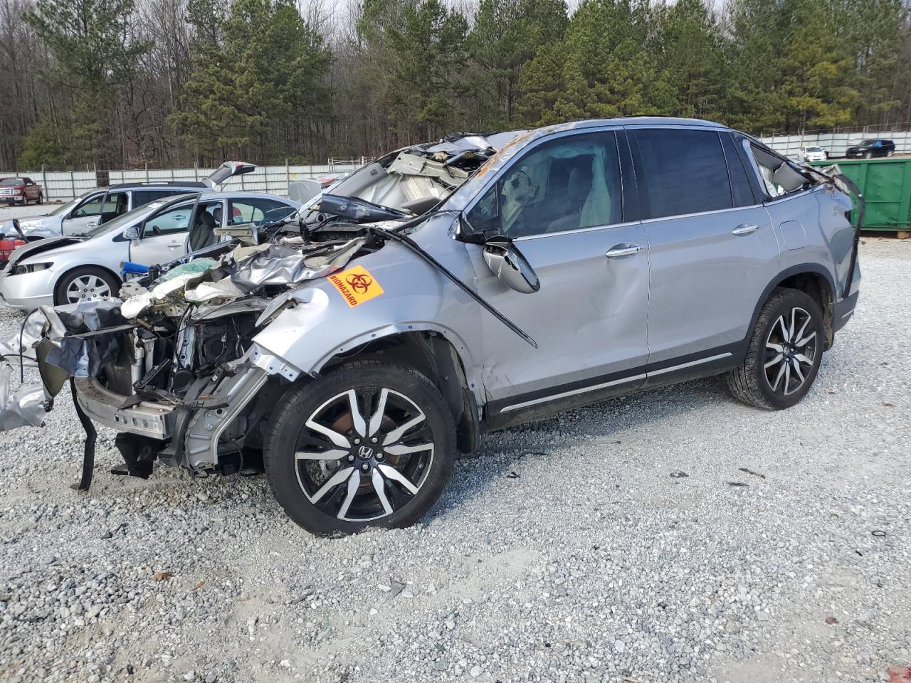 2022 HONDA PILOT TOURING VIN:5FNYF6H66NB019562