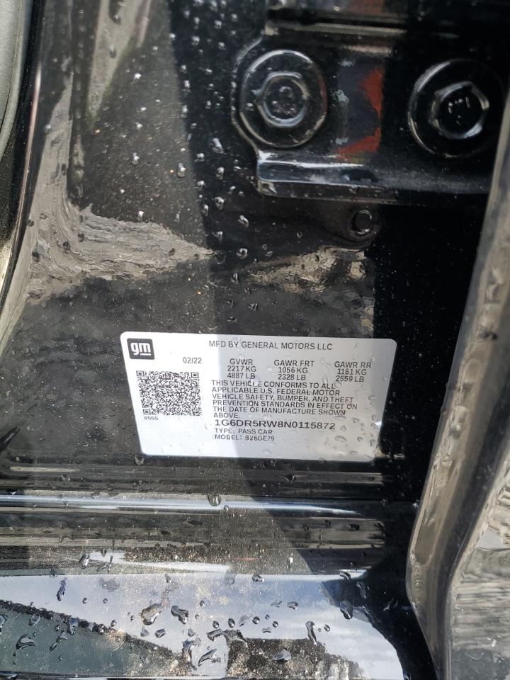 2022 CADILLAC CT5-V  VIN:1G6DR5RW8N0115872