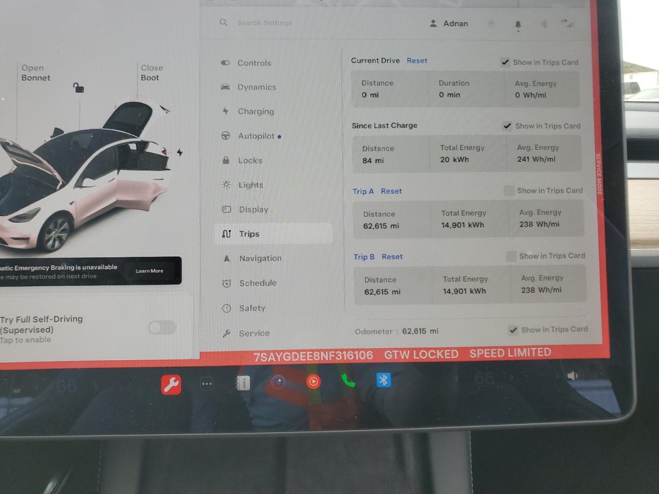2022 TESLA MODEL Y  VIN:7SAYGDEE8NF316106
