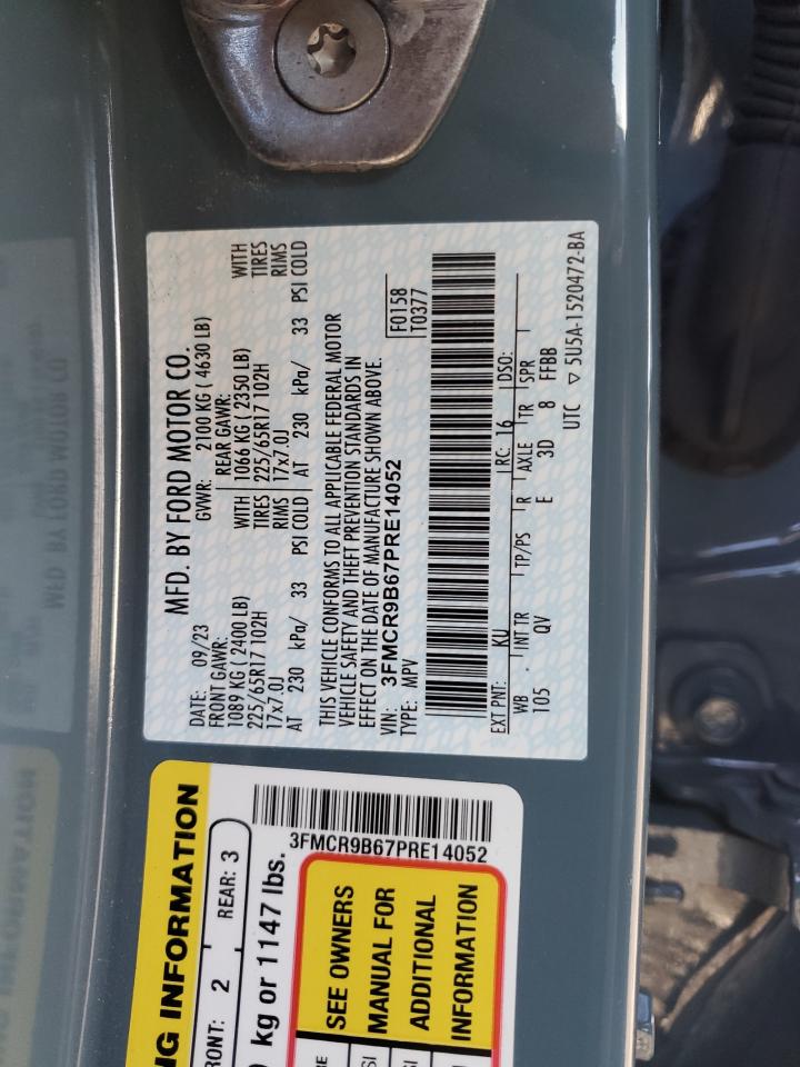 2023 FORD BRONCO SPORT BIG BEND VIN:3FMCR9B67PRE14052