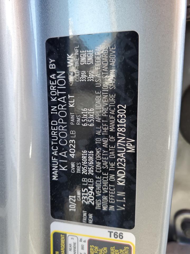 2022 KIA SOUL LX VIN:KNDJ23AU7N7816302