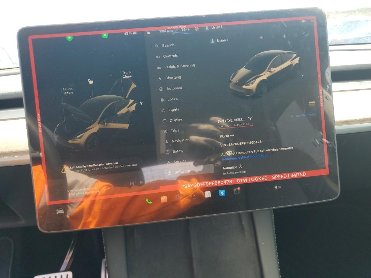 2023 TESLA MODEL Y  VIN:7SAYGDEF9PF860478