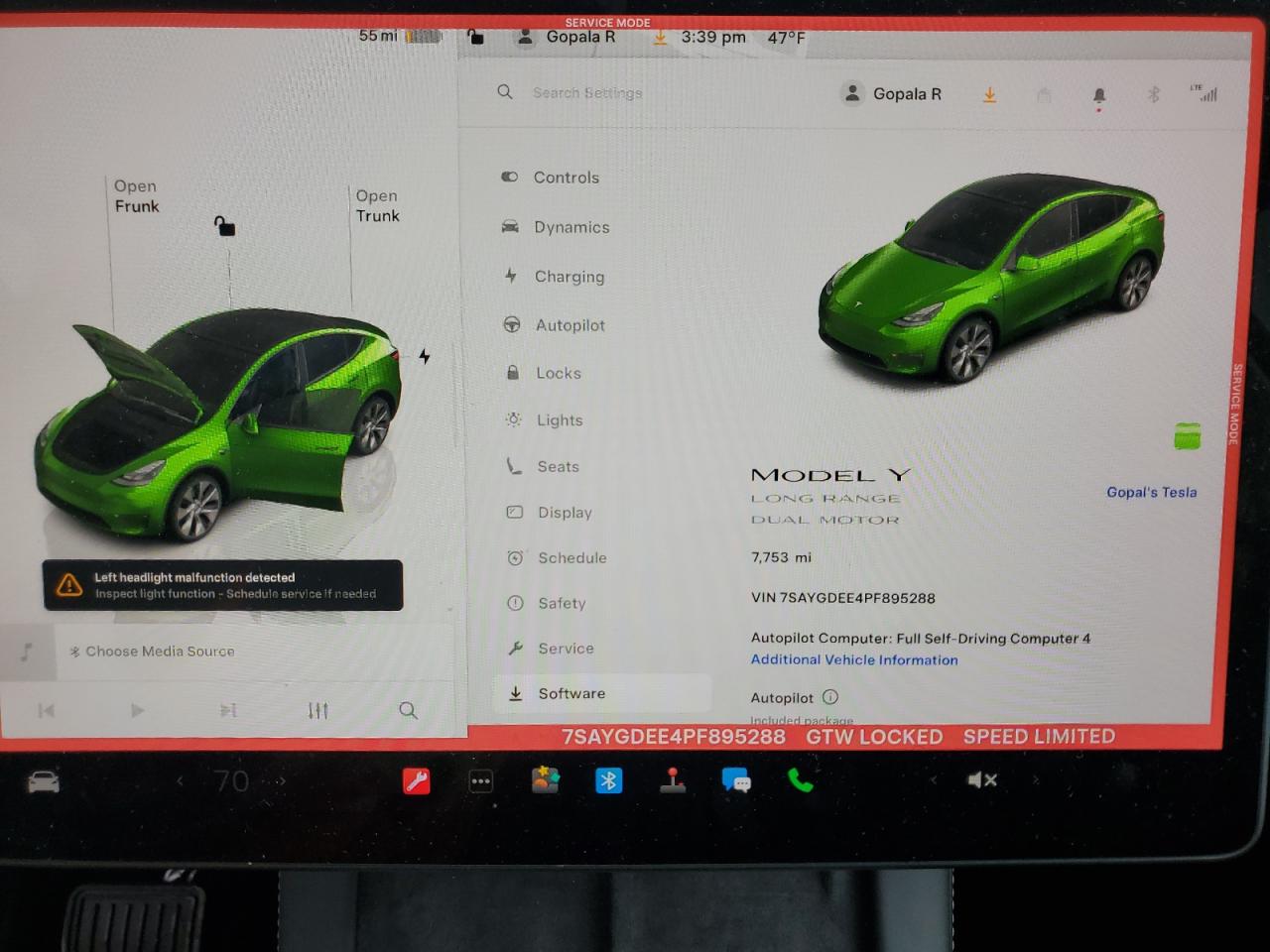 2023 TESLA MODEL Y  VIN:7SAYGDEE4PF895288