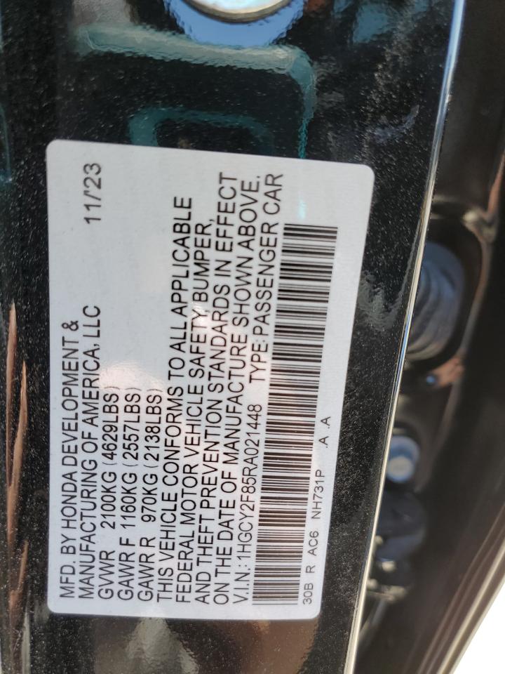 2024 HONDA ACCORD TOURING HYBRID VIN:1HGCY2F85RA021448