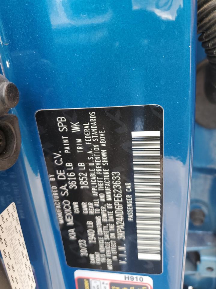 2023 KIA RIO LX VIN:3KPA24AD6PE623633