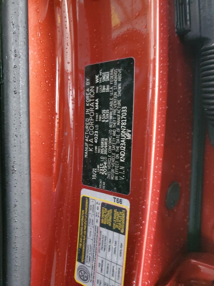 2022 KIA SOUL LX VIN:KNDJ23AU0N7817033