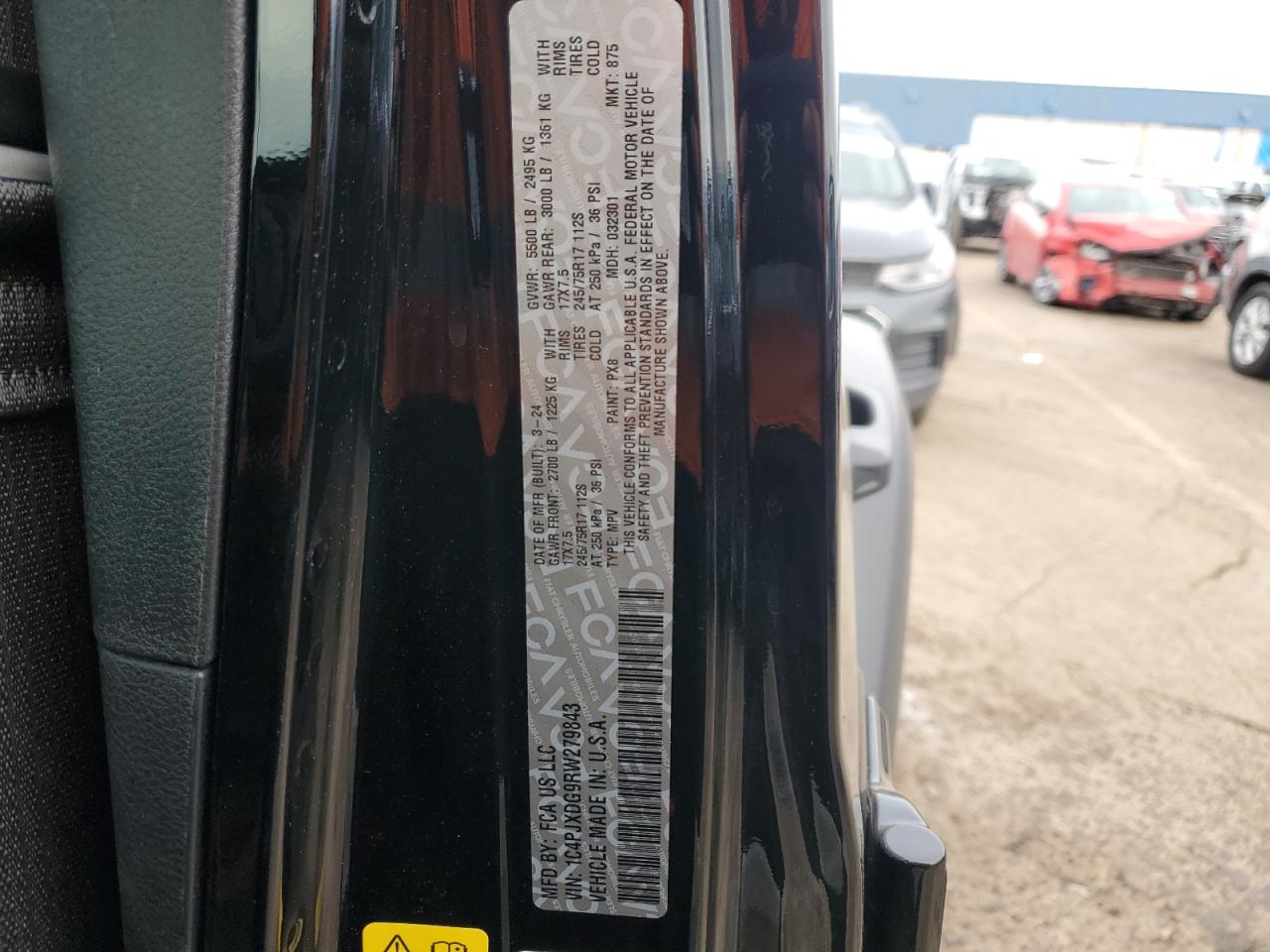 2024 JEEP WRANGLER SPORT VIN:1C4PJXDG9RW279843
