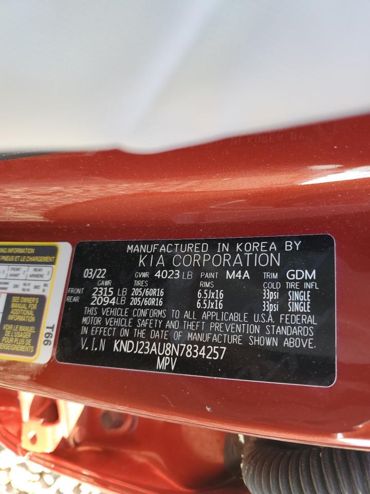 2022 KIA SOUL LX VIN:KNDJ23AU8N7834257